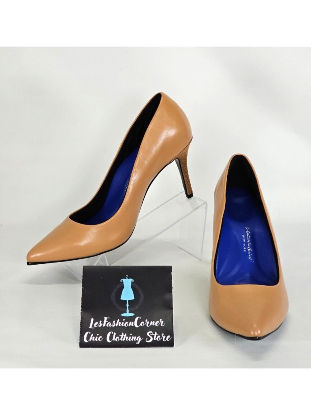 Antonia Saint NY Victoria Women's High Heel 3.5 Cushioned Nemi Tan Size 10 104 - Picture 1 of 16